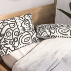 Black and White Graffiti Street art Ink Marker  Pillow Sham Gallery Image 2