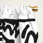 Black and White Graffiti Street art Ink Marker  Window Curtain Gallery Image 2