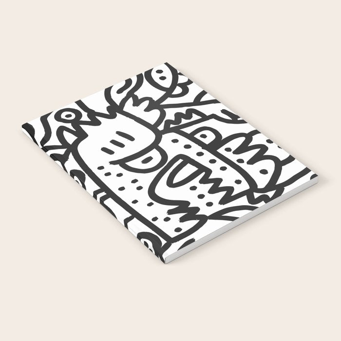 Black and White Graffiti Street art Ink Marker  Notebook Gallery Image 1