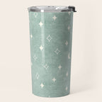 moon and stars - surf blue Travel Mug Gallery Image 2