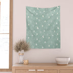 moon and stars - surf blue Wall Tapestry Gallery Image 2