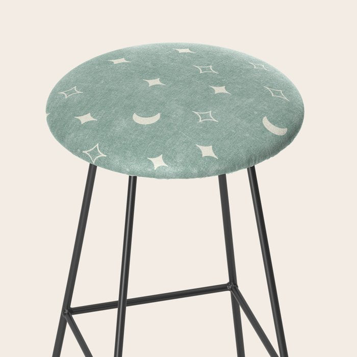 moon and stars - surf blue Stool Gallery Image 2