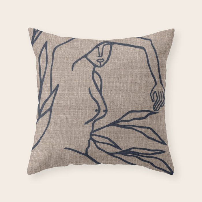 In The Garden No. 2 Throw Pillow Gallery Image 1
