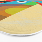 Rooster in bold colors Bath Mat Gallery Image 3