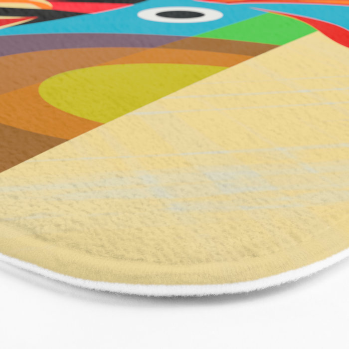 Rooster in bold colors Bath Mat Gallery Image 3