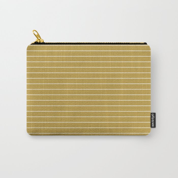 Minimal Arch XLIX Ochre Yellow Modern Geometric Lines Carry All Pouch Gallery Image 1