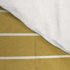 Minimal Arch XLIX Ochre Yellow Modern Geometric Lines Comforter Gallery Image 4