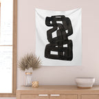 'Boulder' Mid Century Modern Fun Abstract Shapes  Wall Tapestry Gallery Image 2