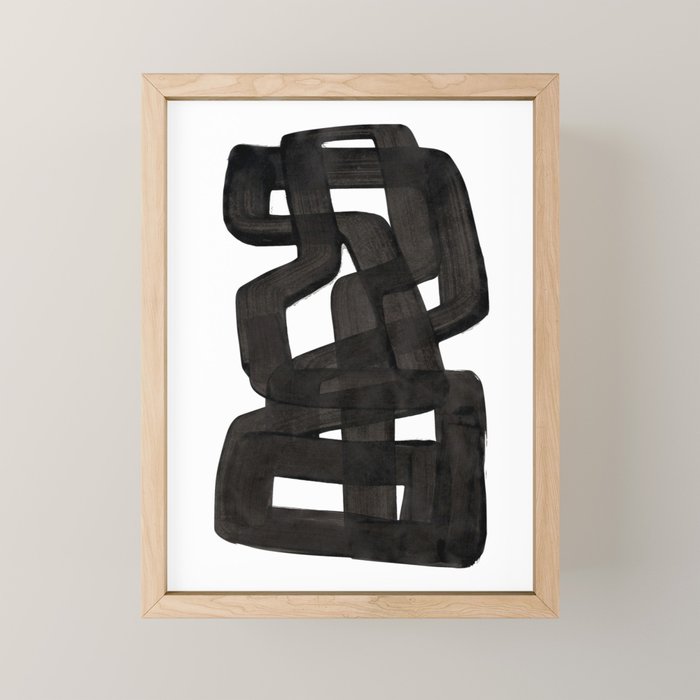 'Boulder' Mid Century Modern Fun Abstract Shapes  Mini Art Print Gallery Image 1