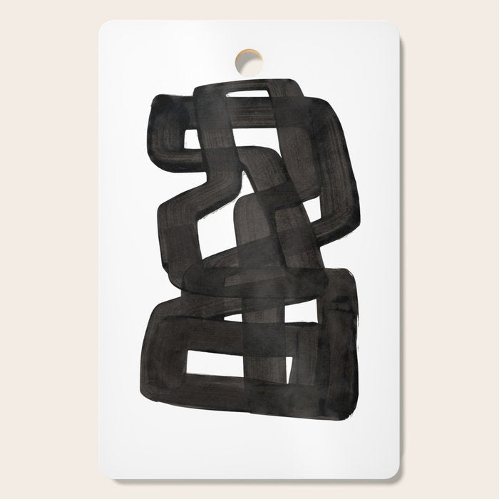 'Boulder' Mid Century Modern Fun Abstract Shapes  Cutting Board Gallery Image 1