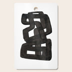 'Boulder' Mid Century Modern Fun Abstract Shapes  Cutting Board Gallery Image 1