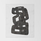 'Boulder' Mid Century Modern Fun Abstract Shapes  Throw Blanket Gallery Image 2