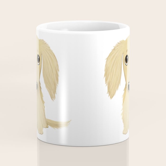 Longhaired Cream Dachshund Cartoon Dog Coffee Mug Gallery Image 4