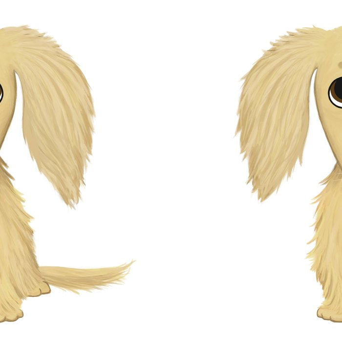 Longhaired Cream Dachshund Cartoon Dog Coffee Mug Gallery Image 2