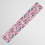 I gnome you // pastel pink background little happy and lovely gnomes with rainbows fuchsia pink hearts Table Runner Gallery Image 3