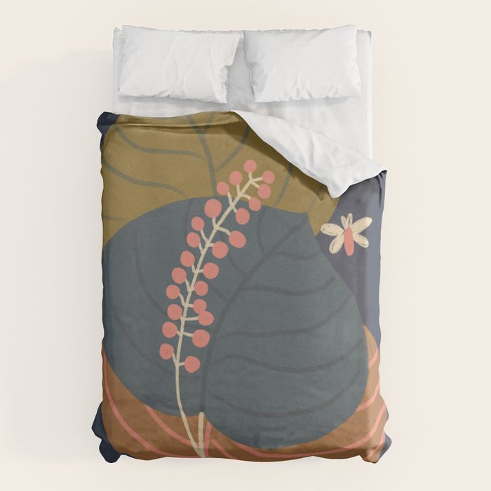 Leaves and moth Duvet Cover Gallery Image 6