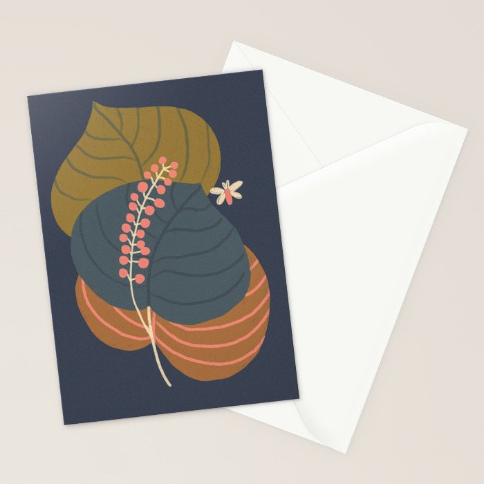 Leaves and moth Stationery Card Gallery Image 2