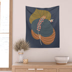 Leaves and moth Wall Tapestry Gallery Image 2