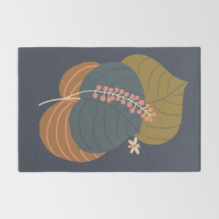 Leaves and moth Rug Gallery Image 2