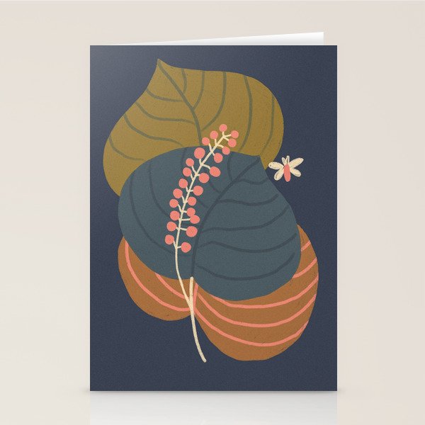 Leaves and moth Stationery Card Gallery Image 1
