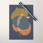 Leaves and moth Wrapping Paper Gallery Image 1