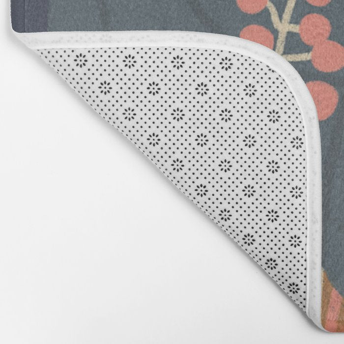 Leaves and moth Bath Mat Gallery Image 2
