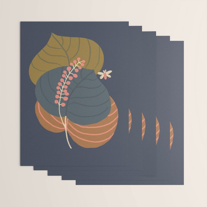 Leaves and moth Wrapping Paper Gallery Image 3