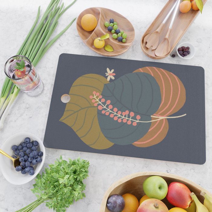 Leaves and moth Cutting Board Gallery Image 2