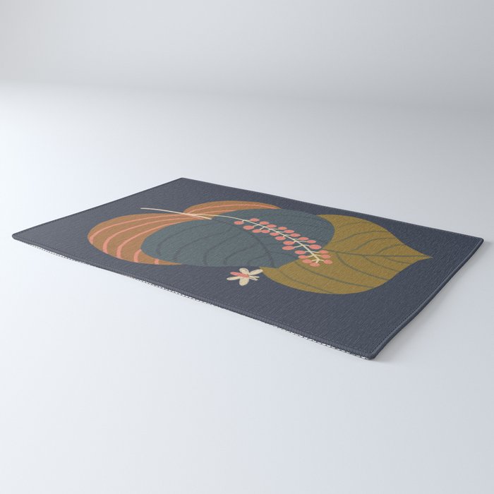 Leaves and moth Rug Gallery Image 3
