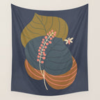 Leaves and moth Wall Tapestry Gallery Image 4