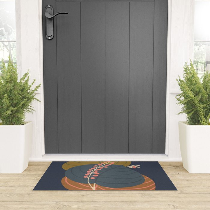 Leaves and moth Welcome Mat Gallery Image 3