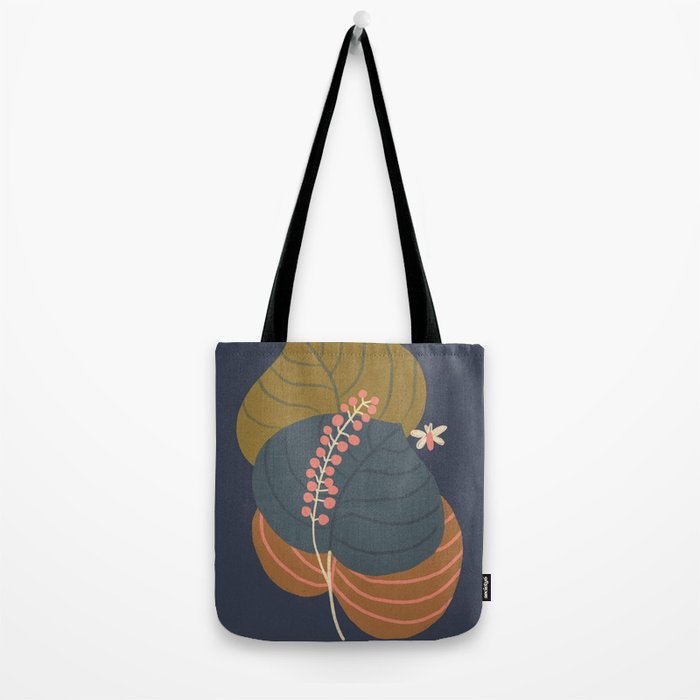 Leaves and moth Tote Bag Gallery Image 2