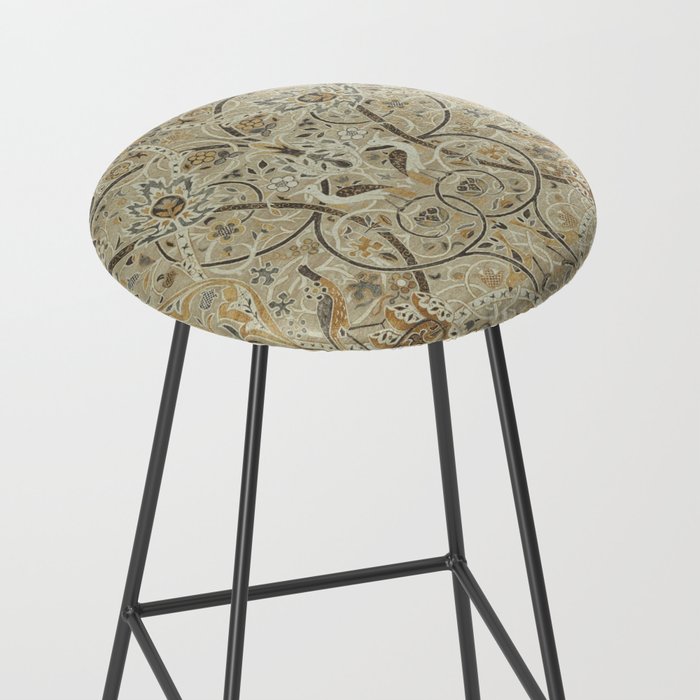 William Morris Vintage Bullerswood Stone Mustard Stool Gallery Image 2