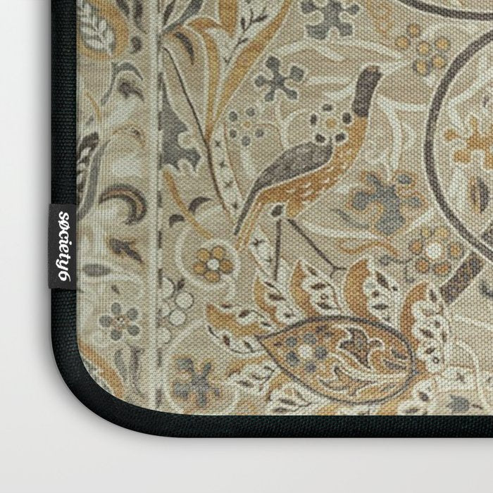William Morris Vintage Bullerswood Stone Mustard Laptop Sleeve Gallery Image 3