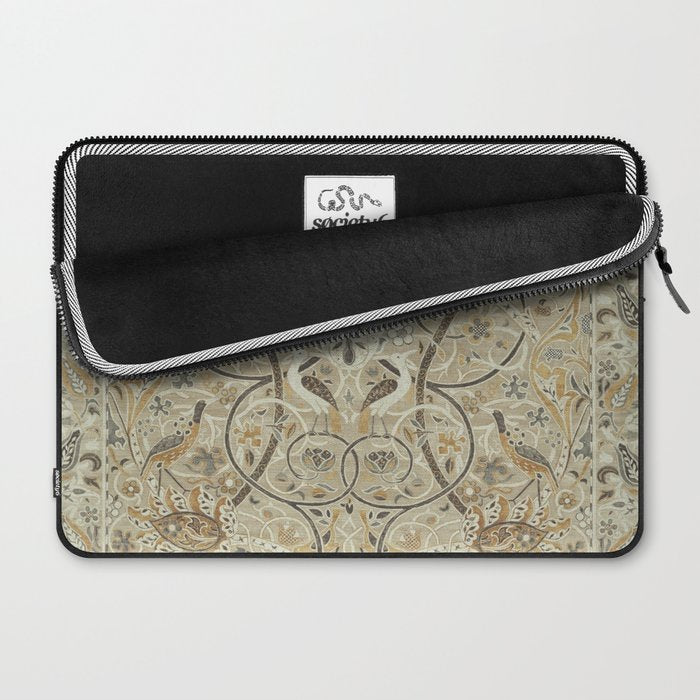 William Morris Vintage Bullerswood Stone Mustard Laptop Sleeve Gallery Image 2