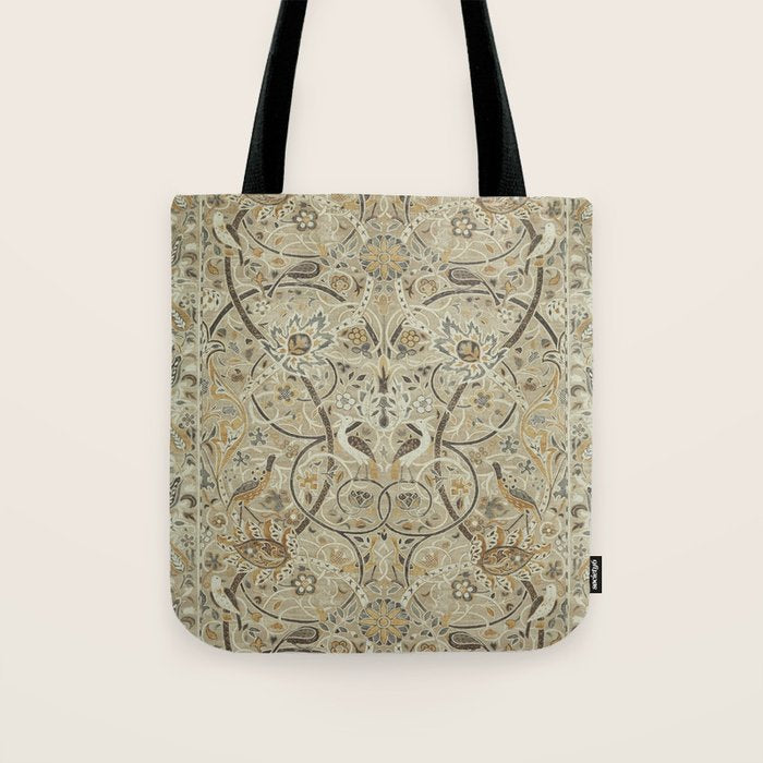 William Morris Vintage Bullerswood Stone Mustard Tote Bag Gallery Image 1