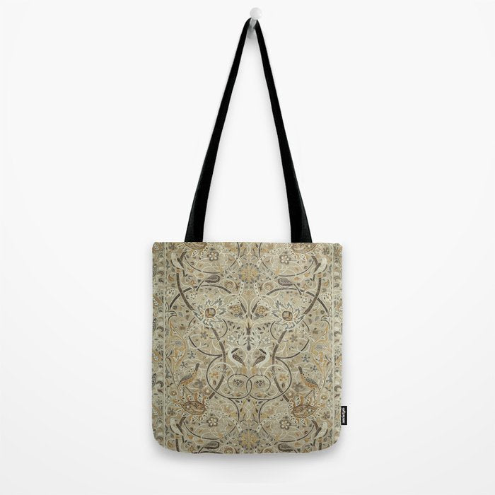 William Morris Vintage Bullerswood Stone Mustard Tote Bag Gallery Image 2