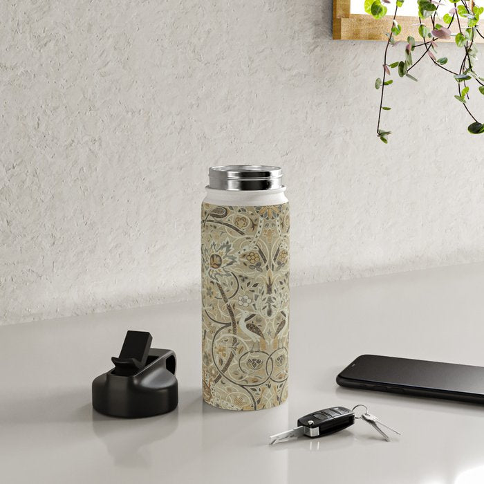 William Morris Vintage Bullerswood Stone Mustard Water Bottle Gallery Image 4