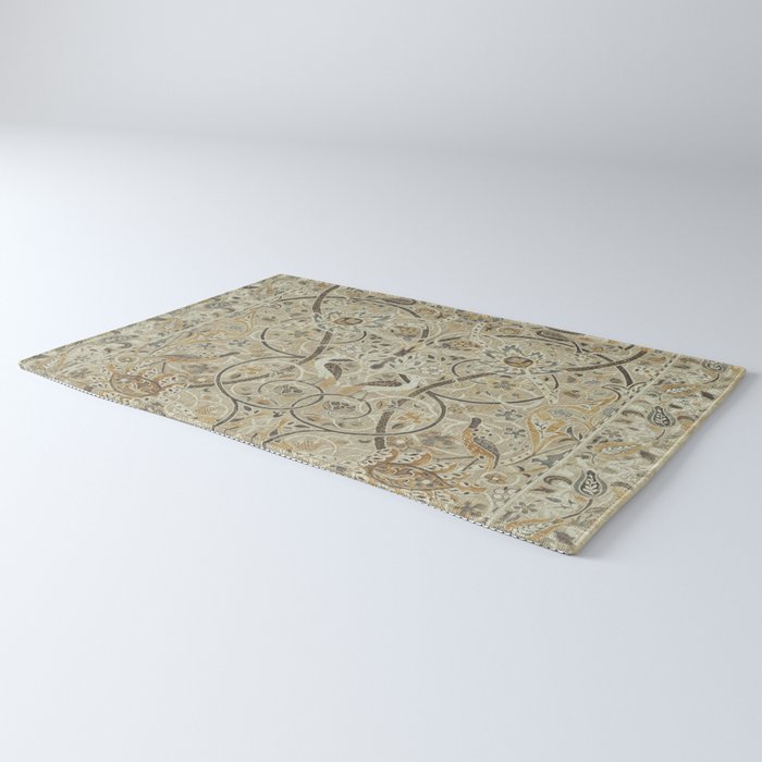 William Morris Vintage Bullerswood Stone Mustard Rug Gallery Image 3