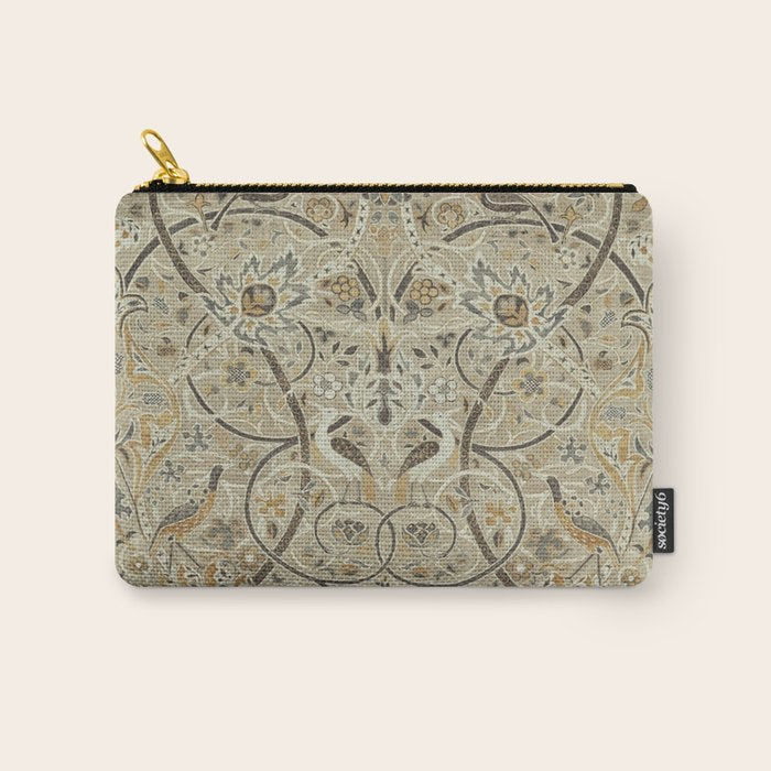 William Morris Vintage Bullerswood Stone Mustard Carry All Pouch Gallery Image 1