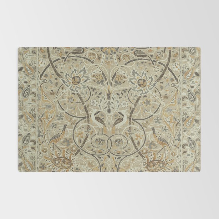 William Morris Vintage Bullerswood Stone Mustard Rug Gallery Image 2