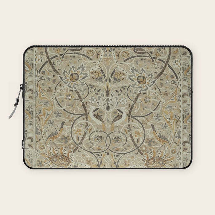 William Morris Vintage Bullerswood Stone Mustard Laptop Sleeve Gallery Image 1