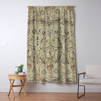William Morris Vintage Bullerswood Stone Mustard Window Curtain Gallery Image 5
