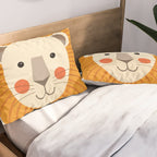 Lion, Animal Portrait Pillow Sham Gallery Image 2