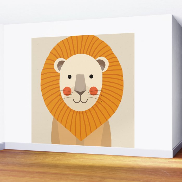 Lion, Animal Portrait Wall Mural Gallery Image 2