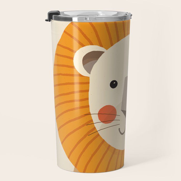 Lion, Animal Portrait Travel Mug Gallery Image 3