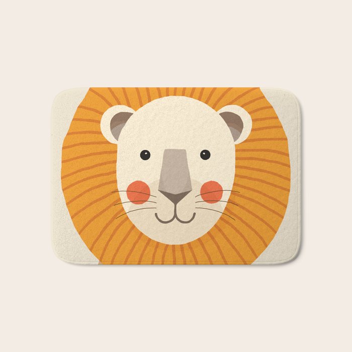 Lion, Animal Portrait Bath Mat Gallery Image 1