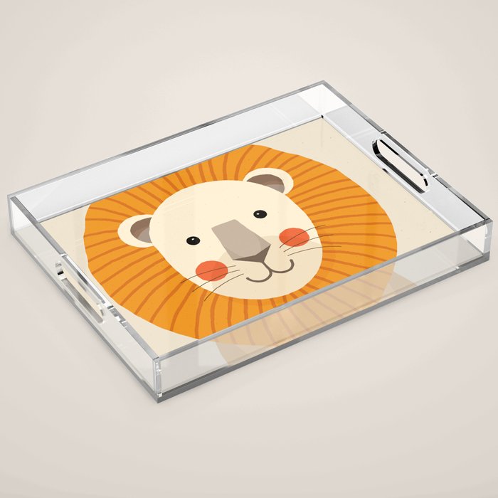 Lion, Animal Portrait Acrylic Tray Gallery Image 1