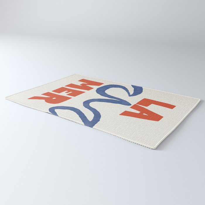 Retro Coastal Art Print - La Mer Rug Gallery Image 3