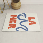 Retro Coastal Art Print - La Mer Rug Gallery Image 1
